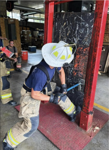 Firefighter training at a Swartz Restoration Continued Education training day